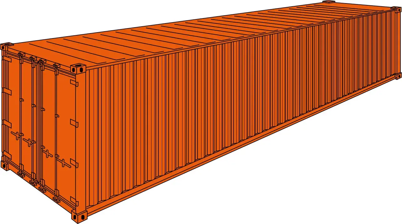 40' Steel Cargo Container / 8' 6" high