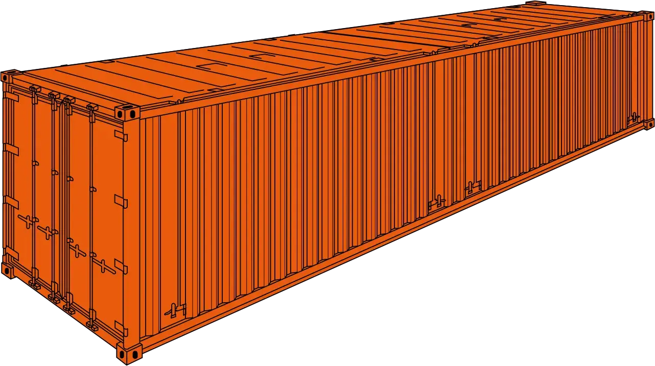 40' Hardtop Cargo Container / 8' 6" high